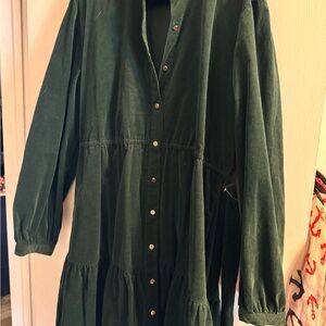 Draper James Green Long Sleeve Dress